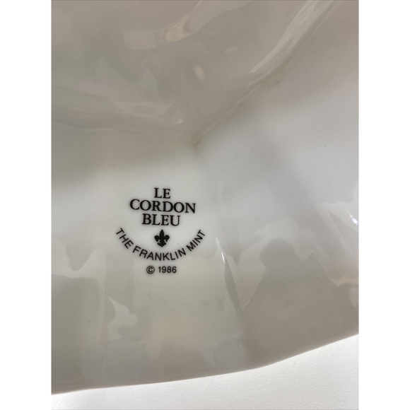 Vintage Franklin Mint Le Cordon Bleu Goose Duck Butterfly Jello Mold Ceramic - Picture 7 of 9